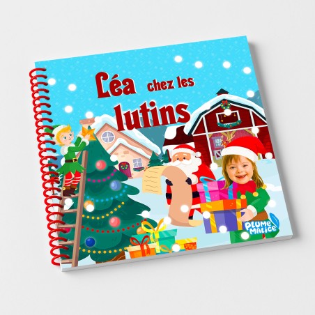 Livre enfant personnalisé Noël chez les lutins | Avec Photo et Prénom