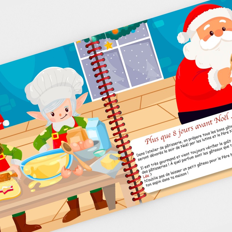 Livre enfant personnalisé Noël chez les lutins | Avec Photo et Prénom