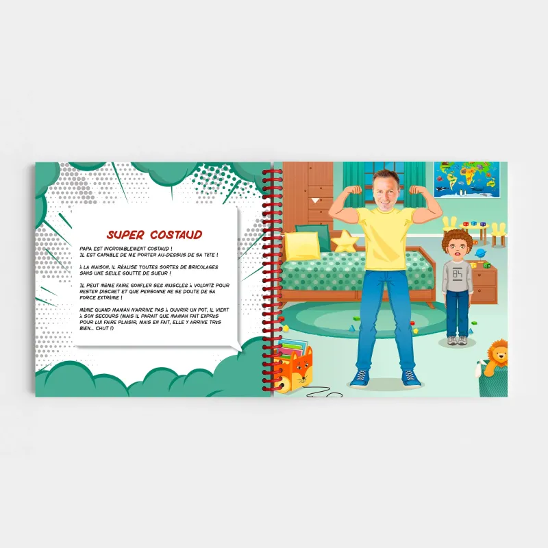 Livre personnalisé adulte Super Papa | Papa est un Super-héros