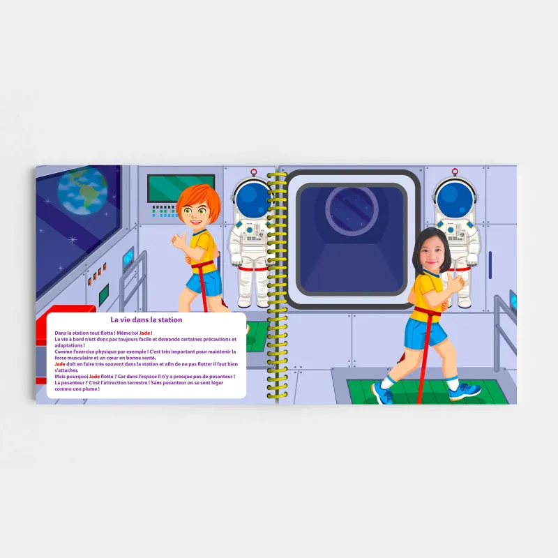 Livre enfant personnalisé L'espace | Avec Photo et Prénom