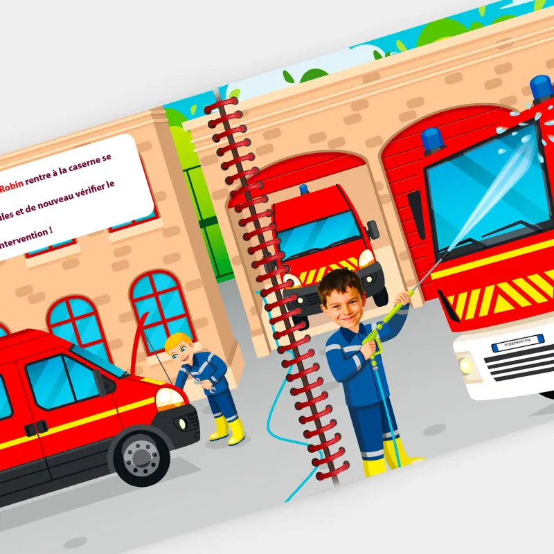 Livre enfant personnalisé pompier | Avec Photo et Prénom