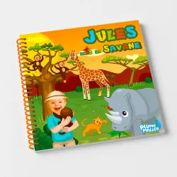Livre enfant personnalisé La savane | Avec Photo et Prénom