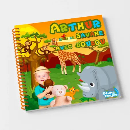 Livre personnalisé Doudou La savane | Avec Photo et Prénom