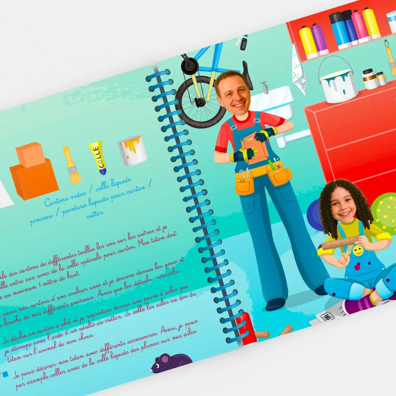 Livre personnalisé famille Bricolage | Avec Photos et Prénom