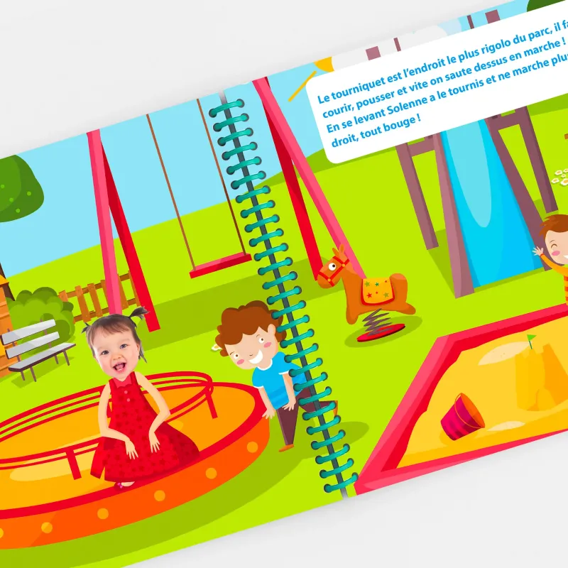 Livre enfant personnalisé Au parc | Avec Photo et Prénom