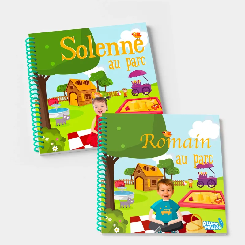 Livre enfant personnalisé Au parc | Avec Photo et Prénom