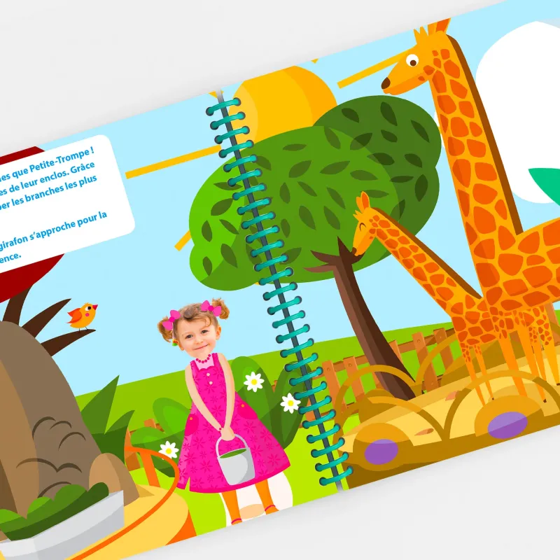 Livre personnalisé au Zoo pour enfant | Avec Photo et Prénom