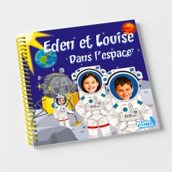 Livre personnalisé L'espace version 2 personnages