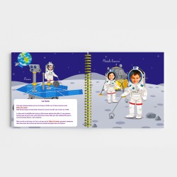 Livre personnalisé L'espace version 2 personnages