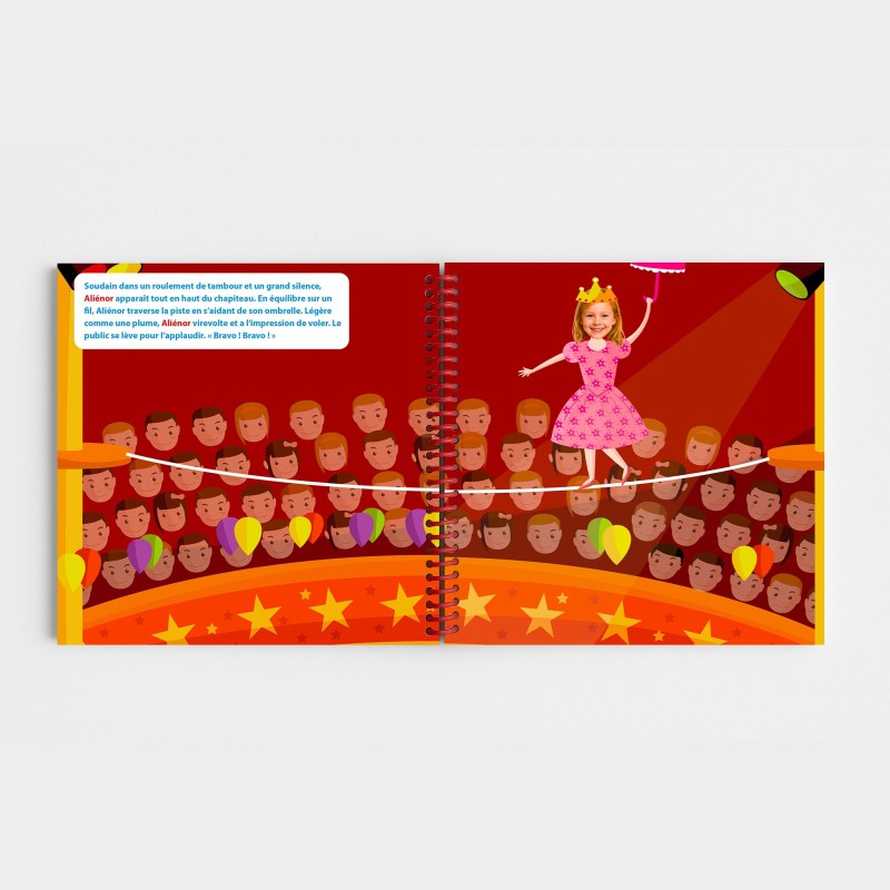 Livre personnalisé au Cirque pour enfant | Avec Photo et Prénom
