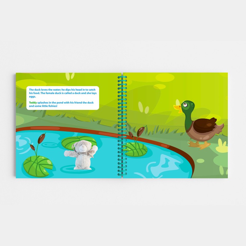 Personalized Farm Book for Kids with Stuffed Animal Photo