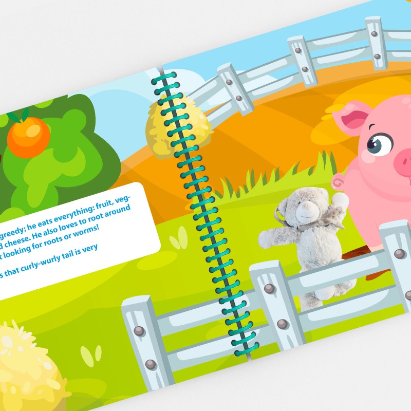 Personalized Farm Book for Kids with Stuffed Animal Photo