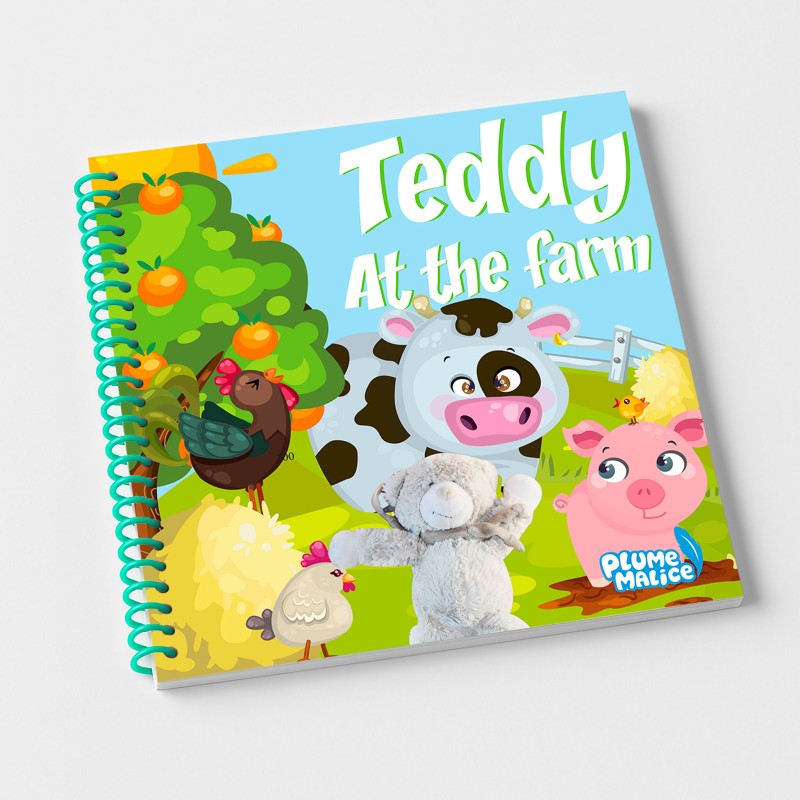 Personalized Farm Book for Kids with Stuffed Animal Photo