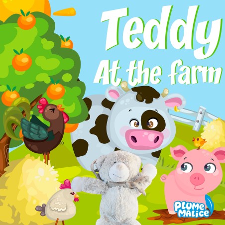 Personalized Farm Book for Kids with Stuffed Animal Photo