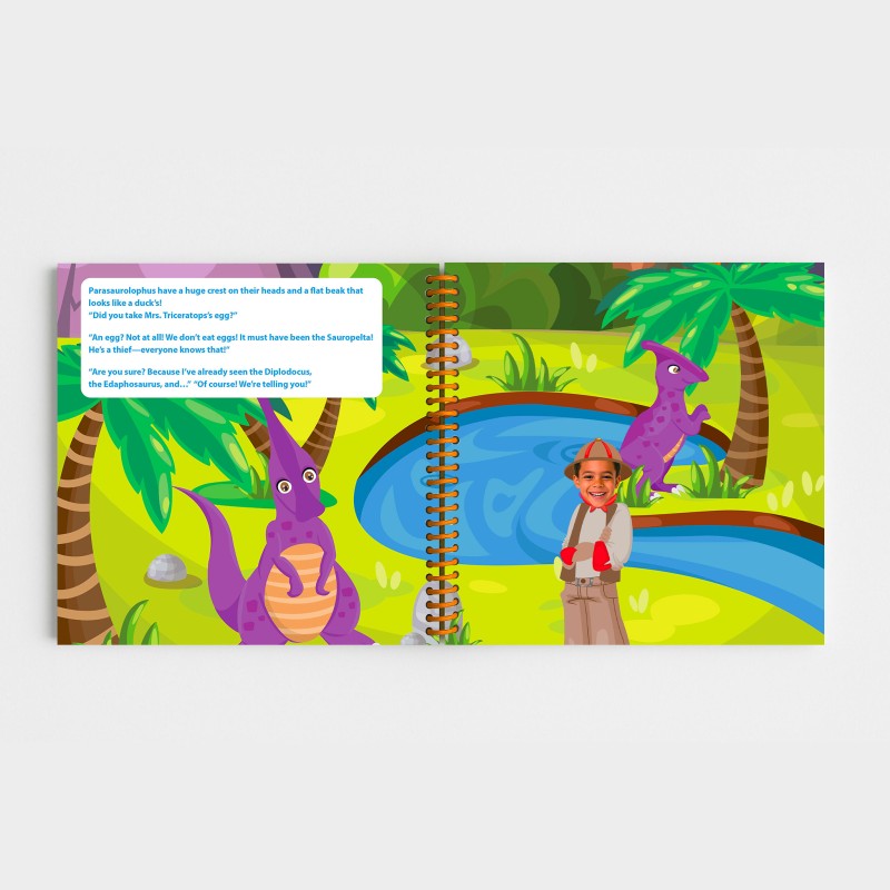 Personalised Dinosaur Book with Photo and First Name | Plume Malice