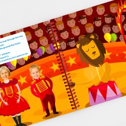 Personalized Family Circus Book | 3 Characters | With Photos and First Names