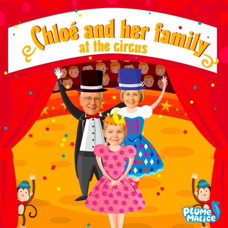 Personalized Family Circus Book | 3 Characters | With Photos and First Names