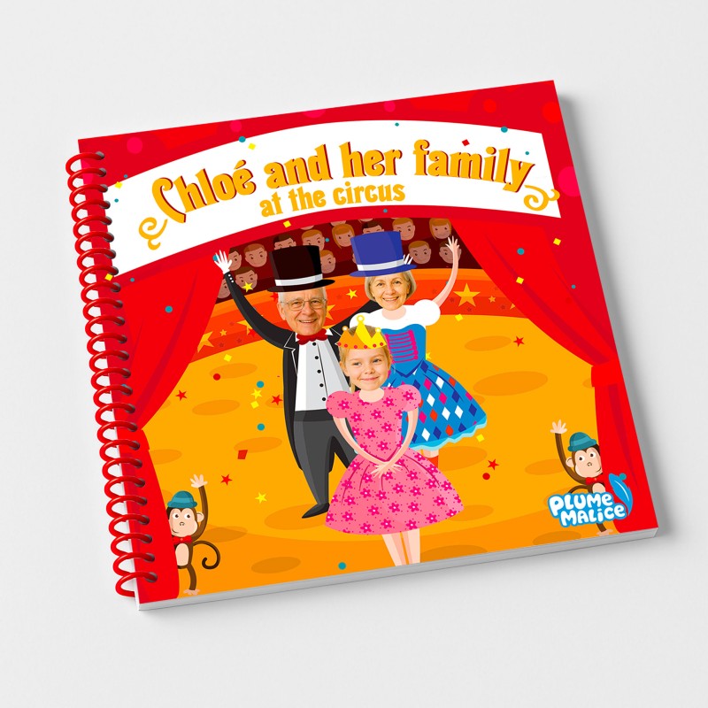 Personalized Family Circus Book | 3 Characters | With Photos and First Names