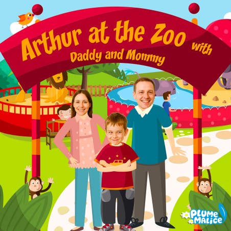 Personalized Family Book At the Zoo | With Photos and First Names