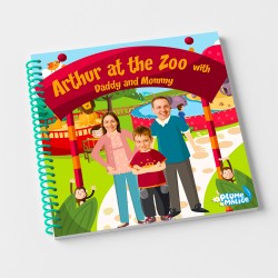Personalized Family Book At the Zoo | With Photos and First Names