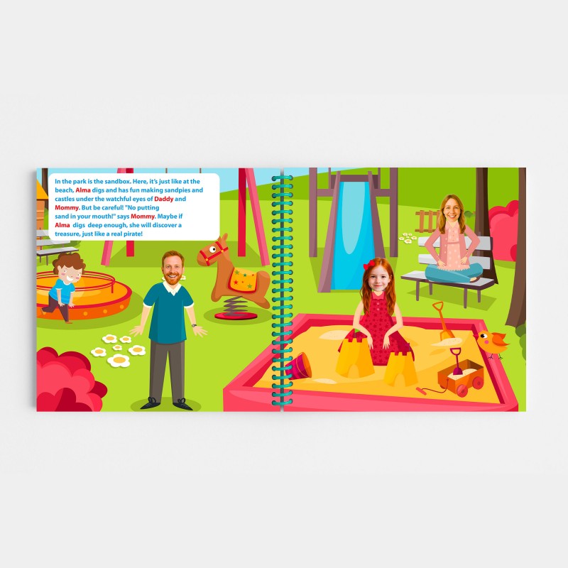 Personalized Family Book At the Park | With Photos and First Names