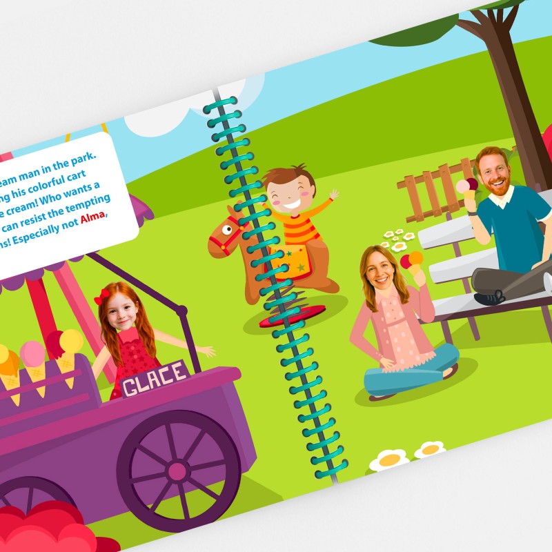 Personalized Family Book At the Park | With Photos and First Names