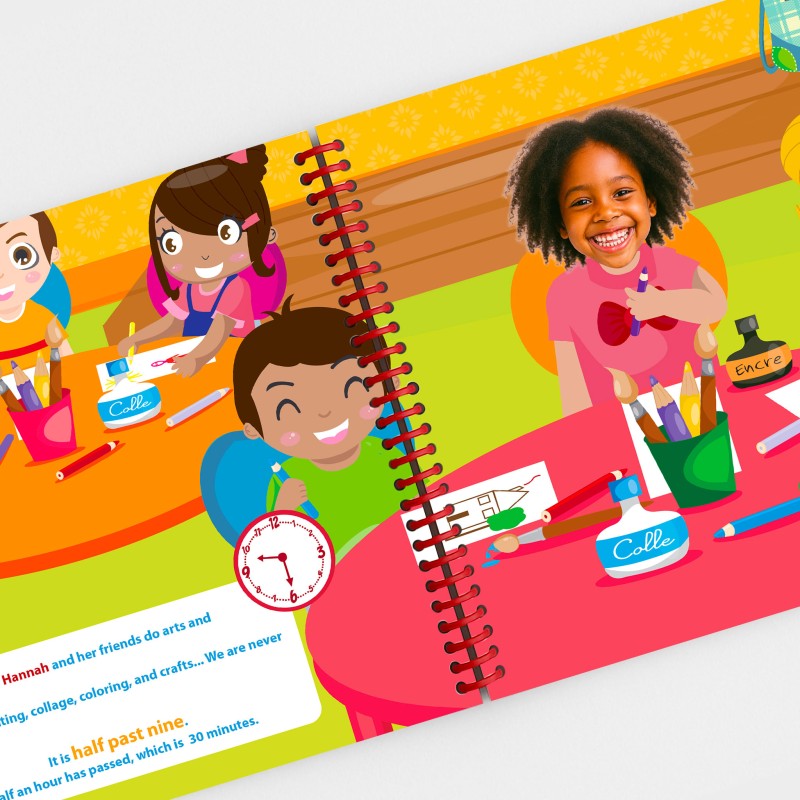 Personalized School and Telling Time Kids Book | With Photo and First Name