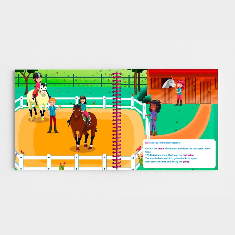 Personalised Horse Book with Photo – At the Riding School | Plume Malice