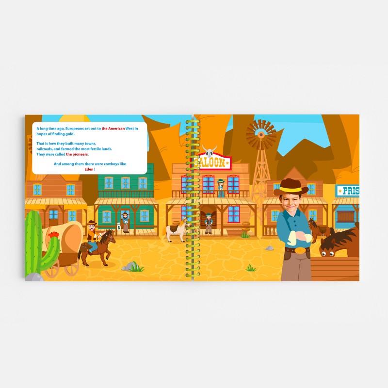 At the Wild West – Personalised Cowboy Book with Your Child's Photo | Plume Malice