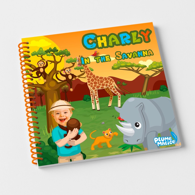 The Savanna | Personalised Book with Their Photo in the Heart of the Savanna | Plume Malice