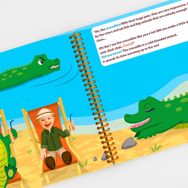 The Savanna | Personalised Book with Their Photo in the Heart of the Savanna | Plume Malice