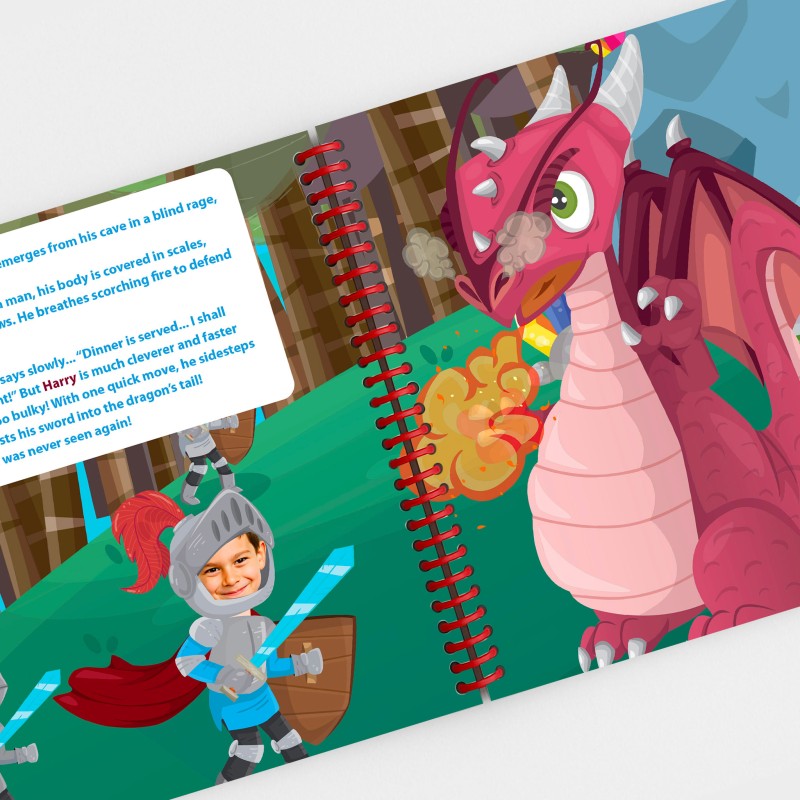 Personalised Knight Book with Photo and First Name | Plume Malice