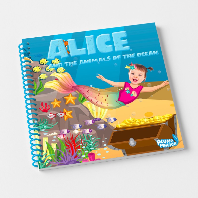 Personalized Pretty Mermaid Kids Book | With Photo and First Name