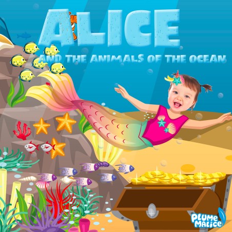 Personalized Pretty Mermaid Kids Book | With Photo and First Name