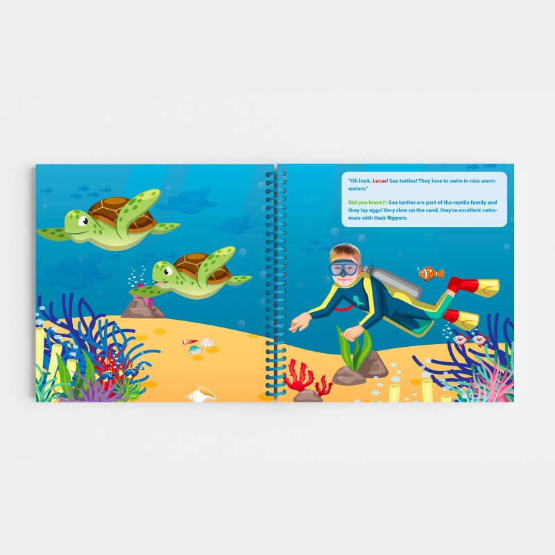 Personalised Under the Sea Book – Diver or Mermaid | Plume Malice
