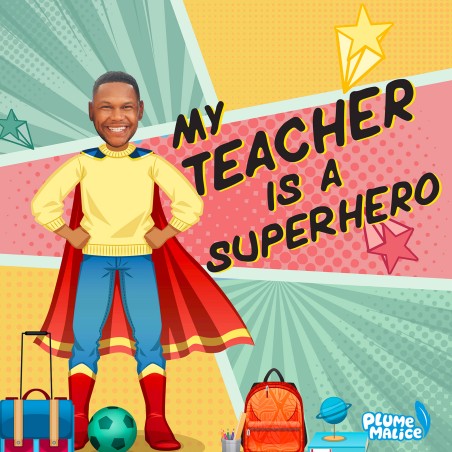 Personalized Adult Book Super Teacher | Teacher is a Superhero