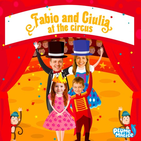 Personalized Family Circus Book | 4 Characters | With Photos and First Names