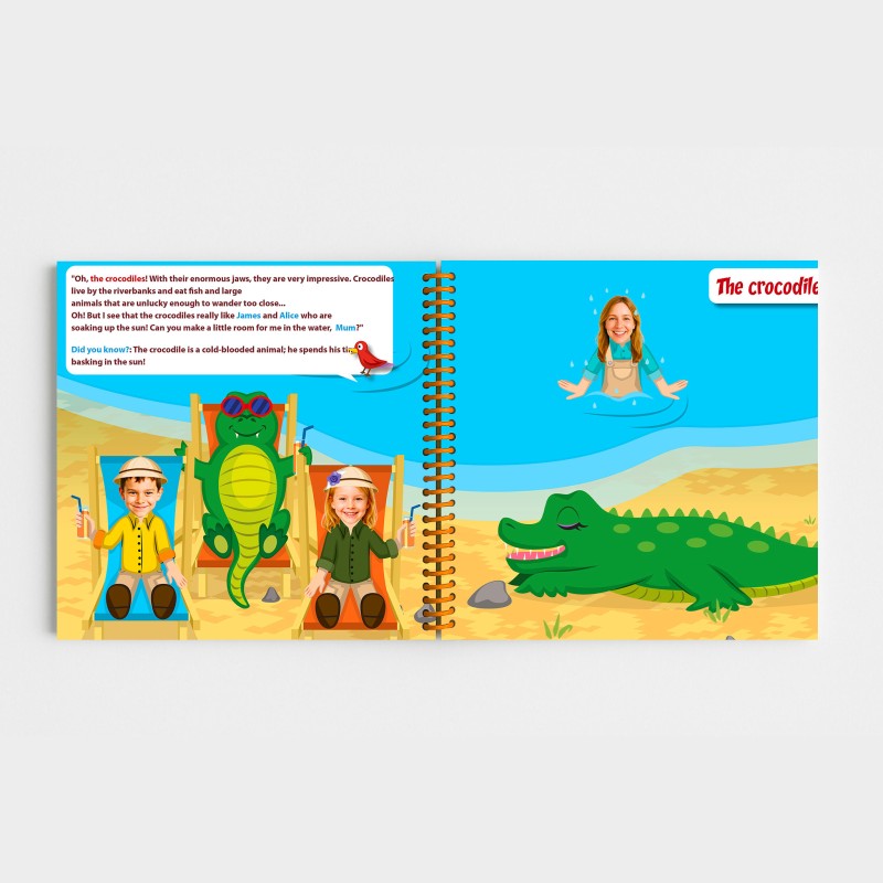 Personalized Family Savanna Book 4 Characters | With Photos and First Names