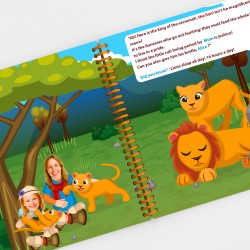 Personalized Family Savanna Book 4 Characters | With Photos and First Names