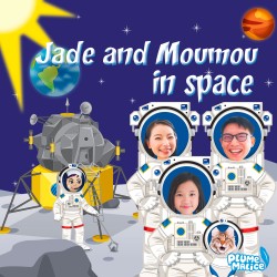 Outer Space Family Edition | Personalised Book with Your Pet | Plume Malice