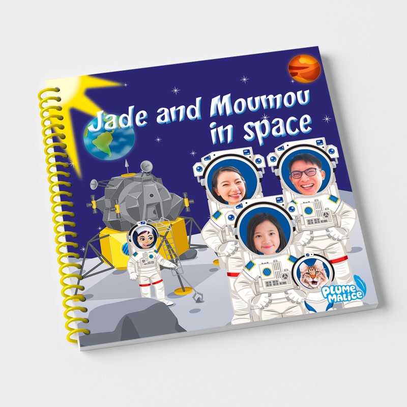 Personalized Outer Space Family Edition Book | With Family Pet