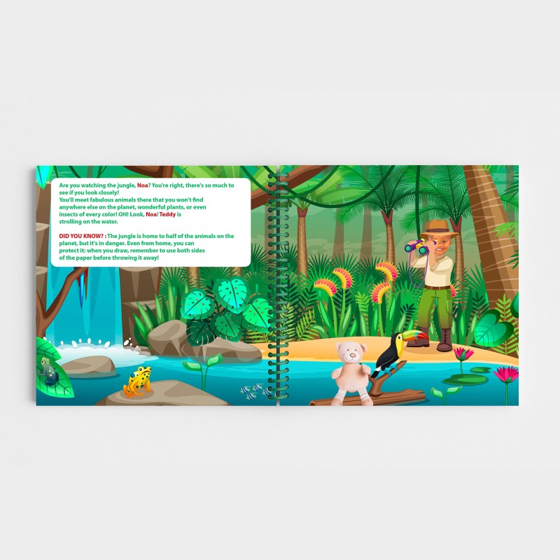 Personalized Stuffed Animal Jungle Book | With Photo and First Name