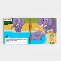 Personalized Stuffed Animal Savanna Book | With Photo and First Name