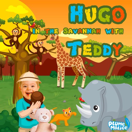 Personalized Stuffed Animal Savanna Book | With Photo and First Name