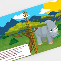 Personalized Stuffed Animal Savanna Book | With Photo and First Name