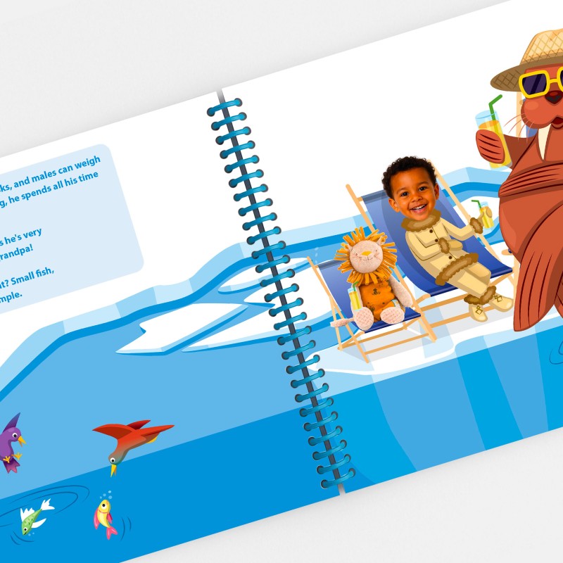 Personalized Stuffed Animal Arctic Book | With Photo and First Name