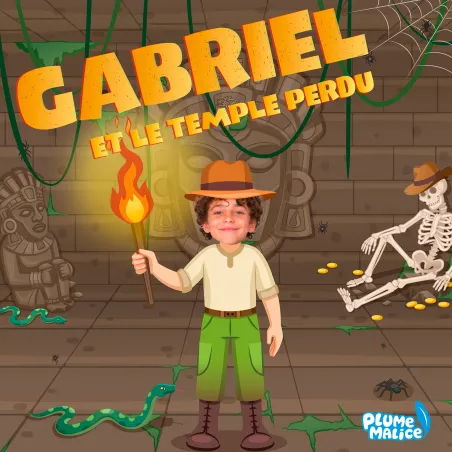 Livre enfant personnalisé Le temple perdu | Avec Photo et Prénom