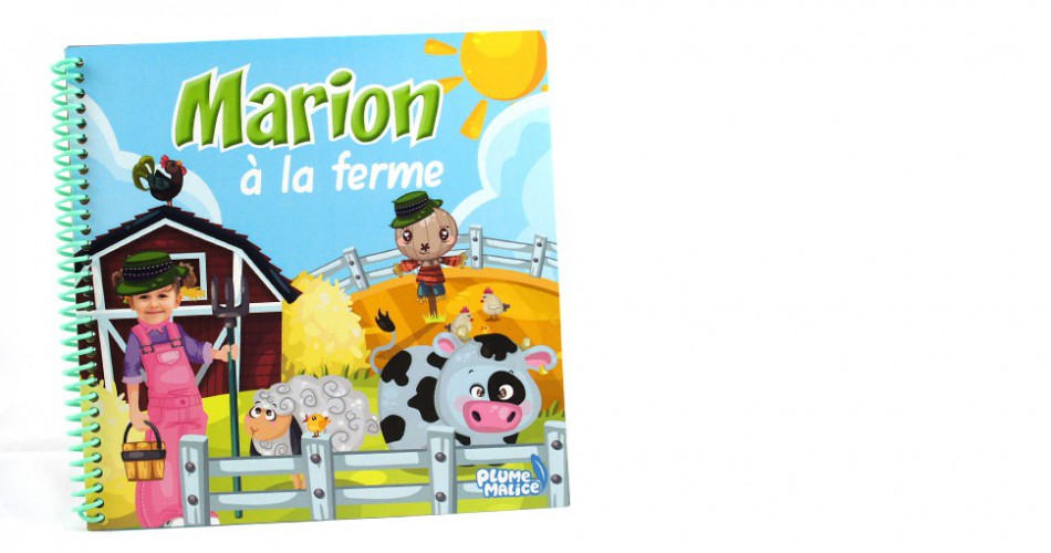 Livre personnalisé à la Ferme pour enfant avec photo - Plume Malice