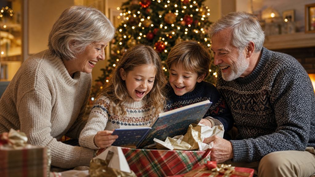 Cadeau personnalisé de Noël offert aux grands-parents