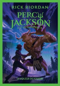 Couverture du roman Percy Jackson et les Olympiens tome 1, Le voleur de foudre, de Rick Riordan